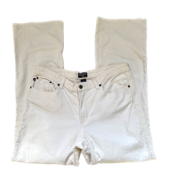 Polo Jeans Ralph Lauren Pants Corduroy Off White Flared Bootcut Cotton Blend 14 - Picture 3 of 5
